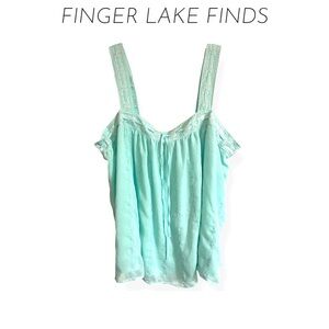 Torrid Mint Green Embroidered Sleeveless Top, 3X